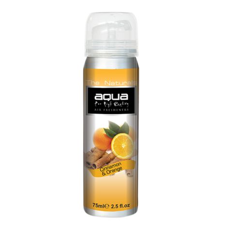 ΑΡΩΜΑΤΙΚΟ ΑΥΤΟΚΙΝΗΤΟΥ ΣΕ ΣΠΡΕΙ (SPRAY) ΜΕ ΑΡΩΜΑ ΠΟΡΤΟΚΑΛΙ & ΚΑΝΕΛΑ FRUITS SERIES 75ml AQUA - 1 TEM. Auto Moto Tyres 