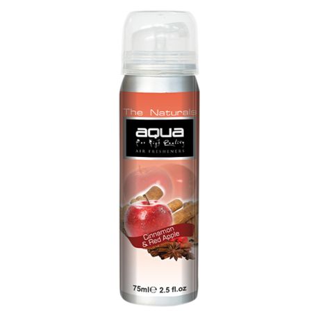 ΑΡΩΜΑΤΙΚΟ ΑΥΤΟΚΙΝΗΤΟΥ ΣΕ ΣΠΡΕΙ (SPRAY) ΜΕ ΑΡΩΜΑ ΜΗΛΟ & ΚΑΝΕΛΑ (APPLE & CINNAMON) FRUITS SERIES 75ml AQUA - 1 TEM. Auto Moto Tyres 