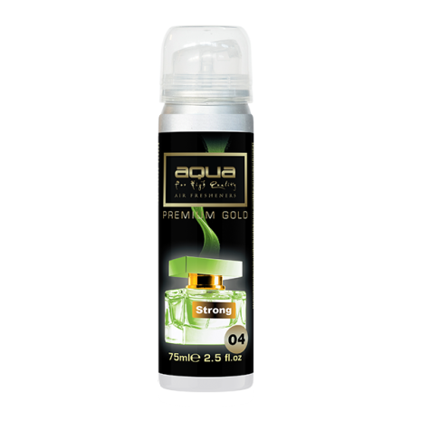 ΑΡΩΜΑΤΙΚΟ ΑΥΤΟΚΙΝΗΤΟΥ ΣΕ ΣΠΡΕΙ (SPRAY)  ΜΕ ΑΡΩΜΑ STRONG PREMIUM GOLD SERIES 75ml AQUA - 1 TEM. Auto Moto Tyres 