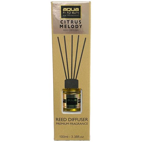 Αρωματικό Χώρου Citrus Melody Home Reed Diffuser με 6 Στικς Aqua 100 ml - 1 τμχ Auto Moto Tyres 