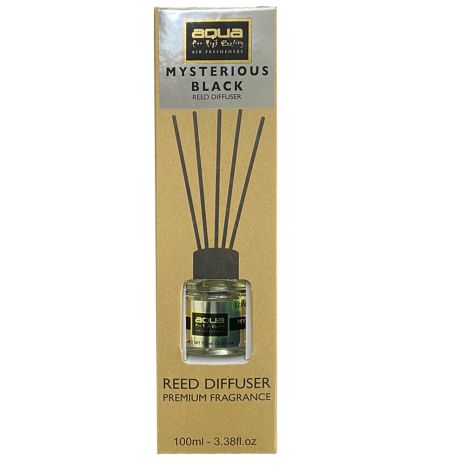 Αρωματικό Χώρου Mysterious Black Home Reed Diffuser με 6 Στικς Aqua 100 ml - 1 τμχ Auto Moto Tyres 