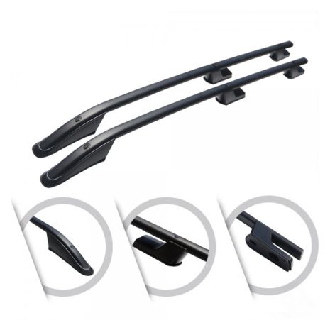 ΠΑΡΑΛΛΗΛΕΣ ΜΠΑΡΕΣ ΟΡΟΦΗΣ ΑΛΟΥΜΙΝΙΟΥ ΣΕ ΜΑΥΡΟ ΧΡΩΜΑ SPORT ΓΙΑ DACIA DOKKER 2012-2021 ΜΕΓΙΣΤΟ ΒΑΡΟΣ ΦΟΡΤΙΟΥ 75KG OMTEC - 2 TEM. Auto Moto Tyres 