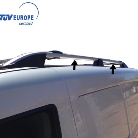 ΜΠΑΡΕΣ ΟΡΟΦΗΣ ΓΙΑ FIAT DOBLO 2010-2022 / OPEL COMBO 2010-2018 ΠΑΡΑΛΛΗΛΕΣ ΑΛΟΥΜΙΝΙΟΥ L1 ΑΣΗΜΙ Auto Moto Tyres 
