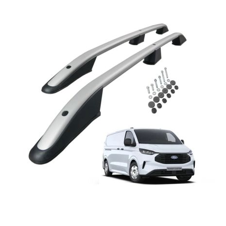 ΠΑΡΑΛΛΗΛΕΣ ΜΠΑΡΕΣ ΟΡΟΦΗΣ ΑΛΟΥΜΙΝΙΟΥ ELEGANCE L1 ΓΙΑ FORD TOURNEO CUSTOM 2023+ ΜΕΓΙΣΤΟ ΒΑΡΟΣ ΦΟΡΤΙΟΥ 75KG OMTEC - 2 TEM. Auto Moto Tyres 