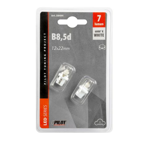 ΛΑΜΠΑΚΙΑ ΜΕ LED B8.5d ΛΕΥΚΟ ΦΩΣ ΚΑΡΦΙ Auto Moto Tyres 