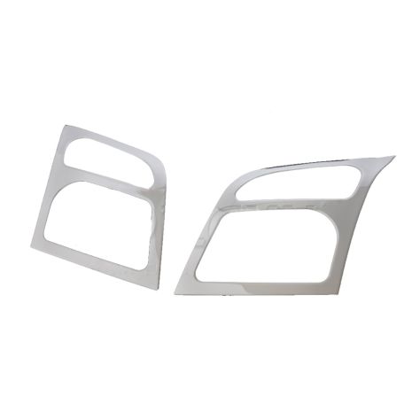 ΜΑΣΚΑ ΦΩΤΩΝ ΜΠΡΟΣΤΑ (ΜΕΤΑΛΛΙΚΗ ΧΡΩΜΙΟΥ) - 2 ΤΕΜ. ΓΙΑ FORD TRANSIT CONNECT PANELVAN/LAV 02-14 Auto Moto Tyres 