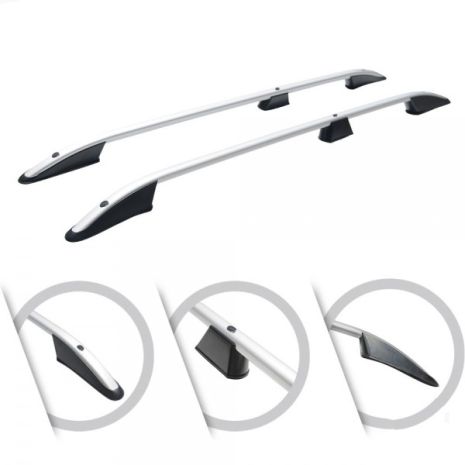 ΜΠΑΡΕΣ ΟΡΟΦΗΣ ΓΙΑ RENAULT KANGOO 1996-2007 ΠΑΡΑΛΛΗΛΕΣ L1 ΑΛΟΥΜΙΝΙΟΥ ΑΣΗΜΙ ΟMTEC - 2 TEM. Auto Moto Tyres 