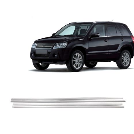 TRIM ΠΑΡΑΘΥΡΩΝ ΑΝΟΞΕΙΔΩΤΟ ΑΤΣΑΛΙ ΧΡΩΜΙΟ ΓΙΑ SUZUKI GRAND VITARA SUV S-DIZAYN - 4ΤΕΜ Auto Moto Tyres 