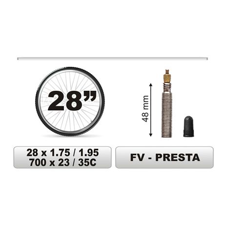 ΣΑΜΠΡΕΛΑ ΠΟΔΗΛΑΤΟΥ 28x1.75/1,95 ΜΕΓΑΛΗ ΒΑΛΒΙΔΑ 48mm CAR COMMERCE - 1 ΤΕΜ. Auto Moto Tyres 