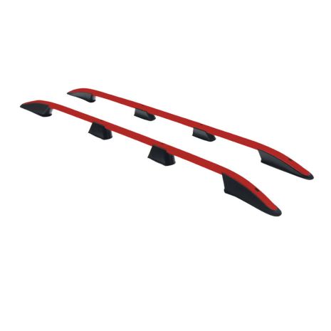 ΠΑΡΑΛΛΗΛΕΣ ΜΠΑΡΕΣ ΟΡΟΦΗΣ ΑΛΟΥΜΙΝΙΟΥ ΣΕ KOKKINO ΧΡΩΜΑ ELEGANCE L2 ΓΙΑ VW T5 CARAVELLE 2003-2015 ΜΕΓΙΣΤΟ ΒΑΡΟΣ ΦΟΡΤΙΟΥ 75KG OMTEC - 2 TEM. Auto Moto Tyres 