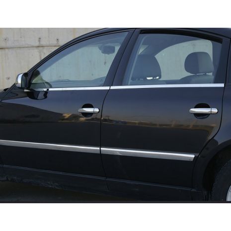 TRIM ΠΑΡΑΘΥΡΩΝ ΑΝΟΞΕΙΔΩΤΟ ΑΤΣΑΛΙ ΧΡΩΜΙΟ - 4 ΤΕΜ. ΓΙΑ VW PASSAT 3B SD / SW 1998-2005 Auto Moto Tyres 