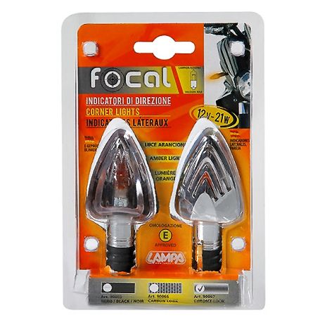 ΦΛΑΣ ΜΗΧΑΝΗΣ FOCAL 12V 21W (78x37mm) ΧΡΩΜΙΟ -2 ΤΕΜ. Auto Moto Tyres 