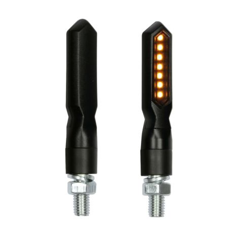 ΦΛΑΣ ΜΟΤΟ PIERCER SQ 12V ΜΑΥΡΑ SMD LED 75x15mm 2ΤΕΜ. Auto Moto Tyres 