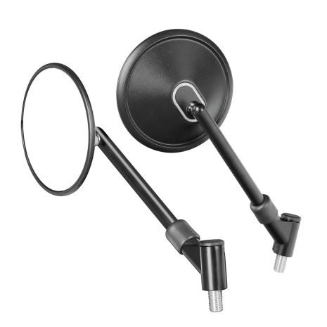 ΚΑΘΡΕΠΤΕΣ MOTO OXI M10x1,25 DX+SX ΣΤΡΟΓΓΥΛΟΙ ΣΕ ΜΑΥΡΟ ΧΡΩΜΑ LAMPA - 2 ΤΕΜ. Auto Moto Tyres 