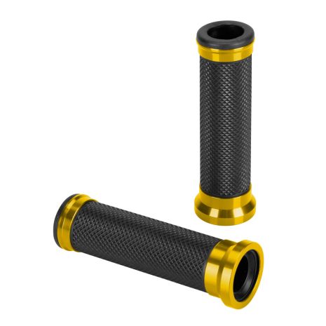 ΧΕΡΟΥΛΙΑ MOTO ALU GRIP  ΜΑΥΡΟ/ΧΡΥΣΟ ΧΡΩΜΑ 22mm+25mm 12cm LAMPA - 2 τεμ. Auto Moto Tyres 