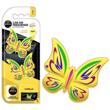 ΑΡΩΜΑΤΙΚΟ (ΚΡΕΜΑΣΤΟ ή ΑΕΡΑΓΩΓΟΥ) AROMA FANCY SHAPES ΠΕΤΑΛΟΥΔΑ – ΒΑΝΙΛΙΑ AMiO – 1 ΤΕΜ. Auto Moto Tyres 