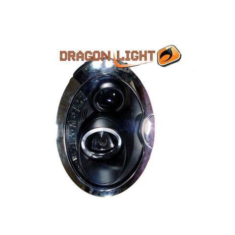 ΦΑΝΑΡΙΑ ΓΙΑ BMW MINI R50/R52/R53 01-06 DRAGONLIGHT+LED BLACK Auto Moto Tyres 
