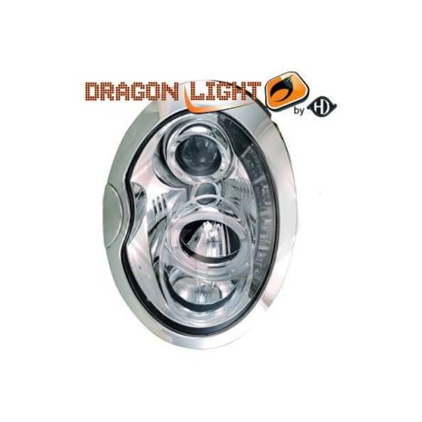 ΦΑΝΑΡΙΑ ΓΙΑ BMW MINI R50/R52/R53 01-06 DRAGONLIGHT+LED CHROME Auto Moto Tyres 