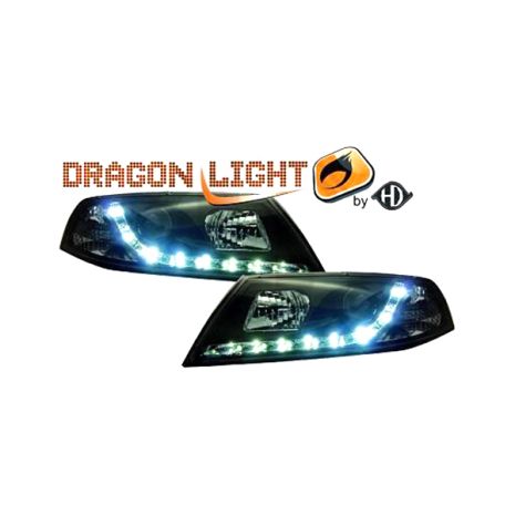 ΦΑΝΑΡΙΑ ΓΙΑ SKODA OCTAVIA 5 05.04-09.08 DRAGONLIGHT+LED BLACK Auto Moto Tyres 