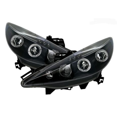 ΦΑΝΑΡΙΑ ΓΙΑ PEUGEOT 207 3D/5D 2006-2009 ANGEL EYES (ΜΑΥΡΑ) - 2 ΤΕΜ. Auto Moto Tyres 