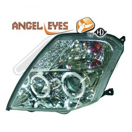 ΦΑΝΑΡΙΑ ΓΙΑ CITROEN C2 11/2003+ ANGELEYES CHROME  ΜΠΡΟΣΤΙΝΑ - 2 ΤΕΜ. Auto Moto Tyres 