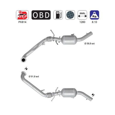 ΦΙΛΤΡΟ DPF ΣΙΛΙΚΟΝΟΥΧΟ ΚΑΡΒΙΔΙΟ SIC MERCEDES A160/A180/A200 W169/W245 2.0TD 1991cc 2004-2012 Auto Moto Tyres 