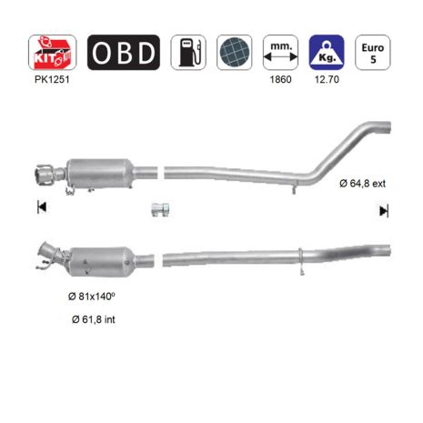 ΦΙΛΤΡΟ DPF ΣΙΛΙΚΟΝΟΥΧΟ ΚΑΡΒΙΔΙΟ SIC MERCEDES A180/A200/A220/B180/B200/B220 W176/W246 1.8/2.1TD 2011+ Auto Moto Tyres 