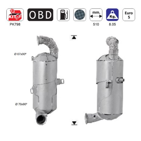 ΦΙΛΤΡΟ DPF ΣΙΛΙΚΟΝΟΥΧΟ ΚΑΡΒΙΔΙΟ SIC CITROEN C3/DS3 1.4TD HDI DV4C 10-16 / PEUGEOT 206+/207/208/2008 1.4TD DV4C 2010-2015 Auto Moto Tyres 