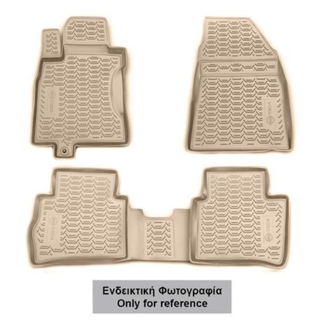 ΜΑΡΚΕ ΠΑΤΑΚΙΑ ΣΕ ΣΚΑΦΗ TPE ΛΑΣΤΙΧΟ ΓΙΑ VOLVO S60 5D 2010-2018  ΣΕ ΜΠΕΖ ΧΡΩΜΑ NOVLINE - 4 ΤΕΜ. Auto Moto Tyres 
