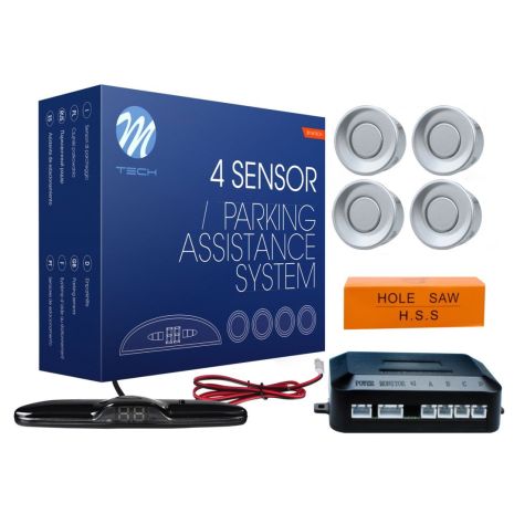 ΣΥΣΤΗΜΑ ΠΑΡΚΑΡΙΣΜΑΤΟΣ 12V ΜΕ 4 ΑΙΣΘΗΤΗΡΕΣ (ΑΣΗΜΙ) 21,5mm ΚΑΙ SLIM ΨΗΦΙΑΚΗ ΟΘΟΝΗ (120 X 33 X 16mm) M-TECH Auto Moto Tyres 