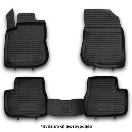 ΜΑΡΚΕ ΠΑΤΑΚΙΑ ΣΕ ΣΚΑΦΗ TPE ΛΑΣΤΙΧΟ ΓΙΑ PEUGEOT 208 / 2008 3D / 5D 4/2012-2019  ΣΕ ΜΑΥΡΟ ΧΡΩΜΑ NOVLINE - 4 ΤΕΜ. Auto Moto Tyres 