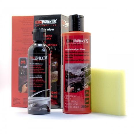 ΥΓΡΟ ΑΠΩΘΗΤΙΚΟ ΒΡΟΧΗΣ ΕΠΑΓΓΕΛΜΑΤΙΚΟ 250ML + ΣΥΜΠΥΚΝΩΜΕΝΟ ΚΑΘΑΡΙΣΤΙΚΟ ΠΑΡΜΠΡΙΖ INVISIBLE WIPER EINPARTS - 1 σετ. Auto Moto Tyres 