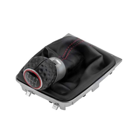 ΠΟΜΟΛΟ ΤΑΧΥΤΗΤΩΝ ΜΑΡΚΕ ΓΙΑ VW GOLF VII GTI 2013+ ΜΕ ΕΝΔΕΙΞΗ 6 ΤΑΧΥΤΗΤΩΝ ΚΑΙ ΦΟΥΣΚΑ ΜΑΥΡΟ-ΚΟΚΚΙΝΟ NTY - 1 TEM. Auto Moto Tyres 