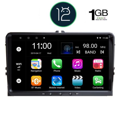 ΟΘΟΝΗ MULTIMEDIA 2DIN VW 2004-2014  ANDROID 12 /RAM 1GB/9 inc/GPS/WI-FI/USB/SD/RADIO  DIGITAL IQ Auto Moto Tyres 