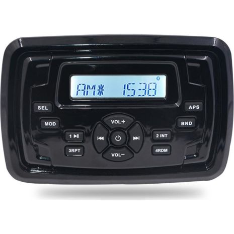 HASDA MP3 PLAYER 155X105mm - 12V - 4X45W ΜΕ ΡΑΔΙΟΦΩΝΟ/USB/BLUETOOTH (ΑΔΙΑΒΡΟΧΟ/ΜΑΥΡΟ) Auto Moto Tyres 