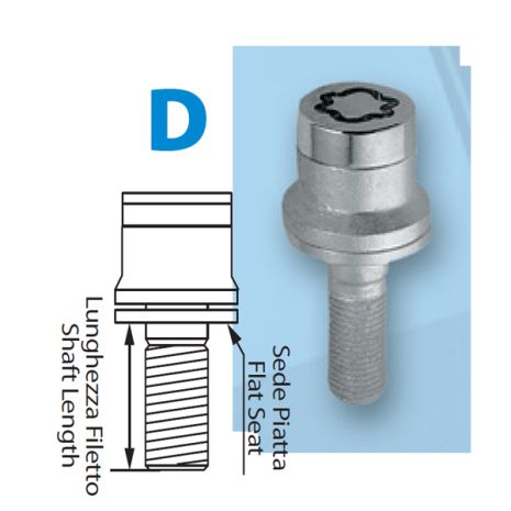 ΜΠΟΥΛΟΝΙΑ ΑΣΦΑΛΕΙΑΣ 12x1,25 34,5mm (17) ΙΣΙΑ ΜΑΥΡΑ D010 Auto Moto Tyres 