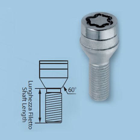ΜΠΟΥΛΟΝΙΑ ΑΣΦΑΛΕΙΑΣ 12x1,25 22mm (19) ΚΩΝΙΚΑ ΜΑΥΡΑ A050 Auto Moto Tyres 
