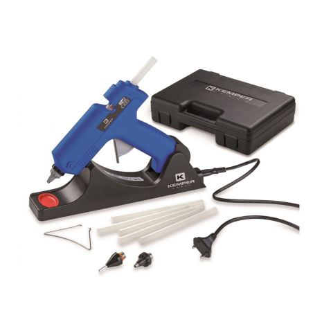 ΠΙΣΤΟΛΙ ΘΕΡΜΟΚΟΛΛΗΣΗΣ ΑΣΥΡΜΑΤΟ ΜΕ ΒΑΣΗ ΕΠΑΝΑΦΟΡΤΙΣΗΣ 25W/230V ΜΕ 3 ΜΥΤΕΣ ΚΑΙ 6 ΡΑΒΔΟΥΣ ΣΙΛΙΚΟΝΗΣ 150x12mm KEMPER Auto Moto Tyres 