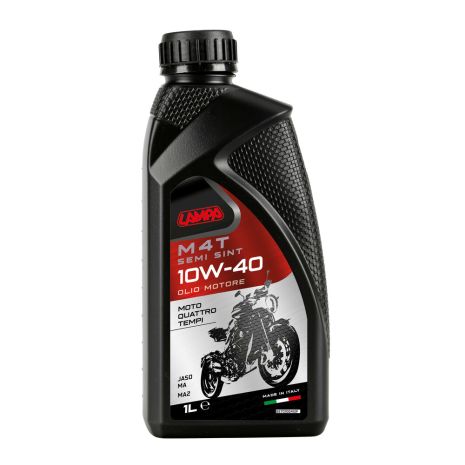 ΛΑΔΙ ΚΙΝΗΤΗΡΑ 10W-40 M4T SEMI SINT ΗΜΙΣΥΝΘΕΤΙΚΟ MOTO 4 TEMPI 1L LAMPA - 1 ΤΕΜ. Auto Moto Tyres 