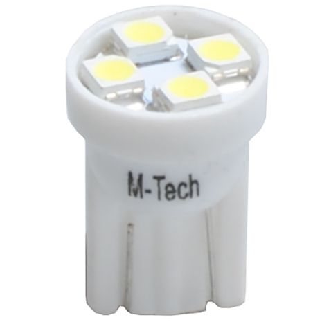 T10 W5W 12V W2,1x9,5d LED 4xSMD3528 ΛΕΥΚΟ (ΚΑΡΦΩΤΟ ΑΚΑΛΥΚΟ) 1ΤΕΜ. M-TECH Auto Moto Tyres 