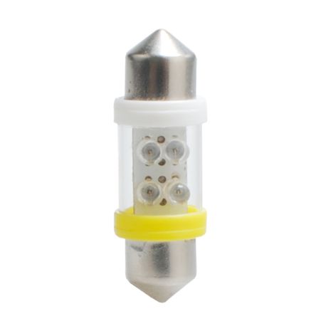 ΛΑΜΠΑΚΙΑ ΠΛΑΦΟΝΙΕΡΑΣ C5W/C10W 12V 0,49W SV8,5 36mm LED 4xFlux 3mm ΚΙΤΡΙΝΟ 1ΤΕΜ. Auto Moto Tyres 