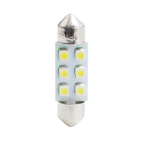 ΛΑΜΠΑΚΙΑ ΠΛΑΦΟΝΙΕΡΑΣ C5W/C10W 12V 0,48W SV8,5 36mm LED 6xSMD3528 ΚΙΤΡΙΝΟ 1ΤΕΜ. Auto Moto Tyres 