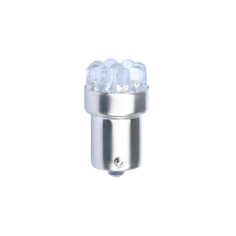 R10W 12V BA15s LED 9xFlux 5mm ΜΟΝΟΠΟΛΙΚΟ ΛΕΥΚΟ M-TECH - 1 τεμ. Auto Moto Tyres 
