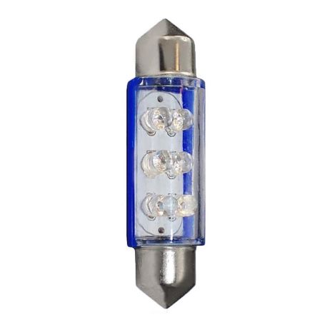 ΛΑΜΠΑΚΙΑ ΠΛΑΦΟΝΙΕΡΑΣ C5W/C10W 12V 0,66W SV8,5 41mm LED 6xFlux 3mm ΜΠΛΕ 1ΤΕΜ. M-TECH Auto Moto Tyres 