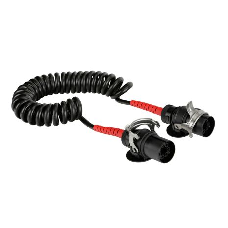 ΚΑΛΩΔΙΟ ΓΙΑ ΤΡΕΙΛΕΡ ΣΕ ΣΠΙΡΑΛ ΜΕ 7PIN 4,5m ISO7638-1 EBS/ABS ADR ΜΑΥΡΟ/ΚΟΚΚΙΝΟ REFLEXALLEN LAMPA - 1 TEM. Auto Moto Tyres 