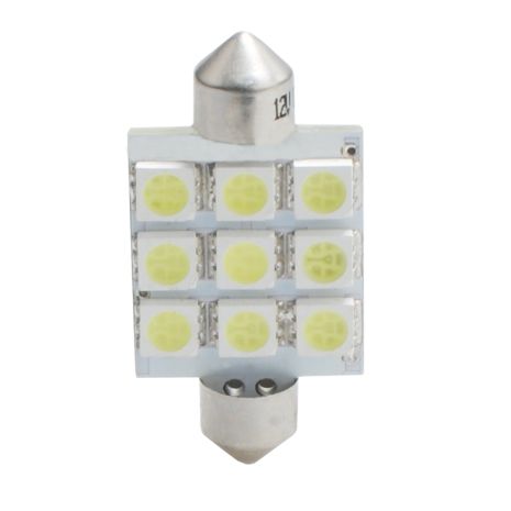 ΛΑΜΠΑΚΙΑ ΠΛΑΦΟΝΙΕΡΑΣ C5W/C10W 12V 1,44W SV8,5 41mm PREMIUM LED 9xSMD5050 ΛΕΥΚΟ 1ΤΕΜ. Auto Moto Tyres 