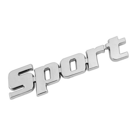 ΑΥΤΟΚΟΛΛΗΤΟ ΤΡΙΣΔΙΑΣΤΑΤΟ ΣΗΜΑ ΧΡΩΜΙΟΥ SPORT ΑΔΙΑΒΡΟΧΟ LAMPA Auto Moto Tyres 