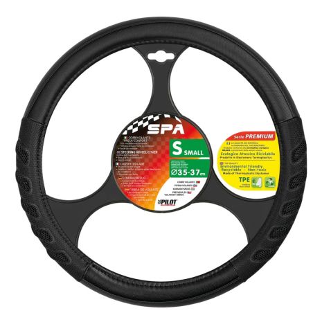 ΚΑΛΥΜΜΑ ΤΙΜΟΝΙΟΥ SPA (S) 35/37cm ΔΕΡΜΑΤΙΝΗ ΜΑΥΡΟ ΑΟΣΜΟ ECO-FRIENDLY Auto Moto Tyres 