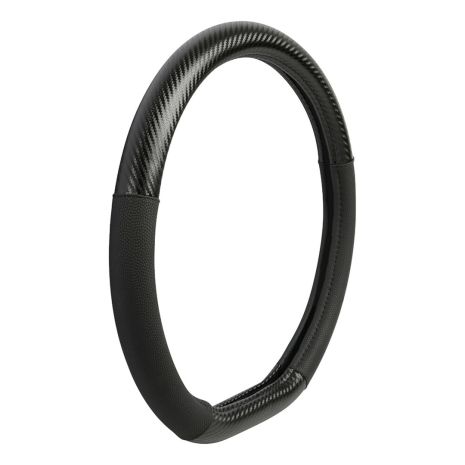 ΚΑΛΥΜΜΑ ΤΙΜΟΝΙΟΥ LE MANS (M) 37/39cm ΔΕΡΜΑΤΙΝΗ ΜΑΥΡΟ/ CARBON ΑΟΣΜΟ ECO-FRIENDLY (ΚΟΦΤΟ ΤΙΜΟΝΙ) Auto Moto Tyres 