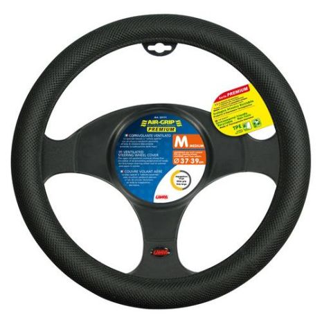 ΚΑΛΥΜΜΑ ΤΙΜΟΝΙΟΥ AIR-GRIP BLACK ΜΑΥΡΟ ΧΡΩΜΑ ΜΕ ΑΕΡΙΖΟΜΕΝΕΣ ΚΥΨΕΛΕΣ ΑΟΣΜΟ ΟΙΚΟΛΟΓΙΚΟ/ ΜΗ ΤΟΞΙΚΟ/ ΑΝΑΚΥΚΛΩΣΙΜΟ ΥΛΙΚΟ 37/39 cm Auto Moto Tyres 